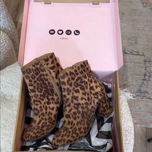 Leopard Print Ankle Boots